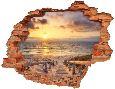 Wallmuralia Dziura 3D W Ścianie Naklejka Ścieżka Na Plażę 90x70cm