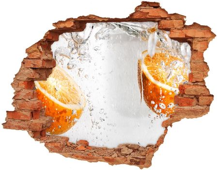 Wallmuralia Naklejka Dziura Na Ścianę Pomarańcze Pod Wodą 90x70cm