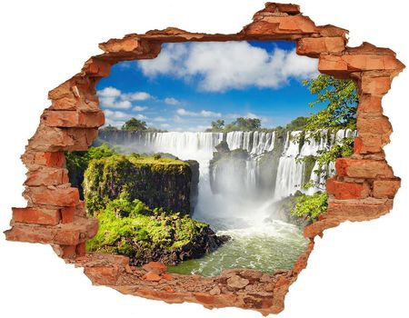 Wallmuralia Dziura 3D W Ścianie Naklejka Wodospad Argentyna 90x70cm