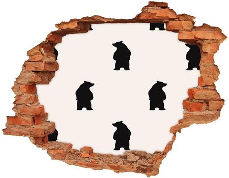 Wallmuralia Dziura 3D Foto Tapeta Naklejka Niedźwiedzie 90x70cm