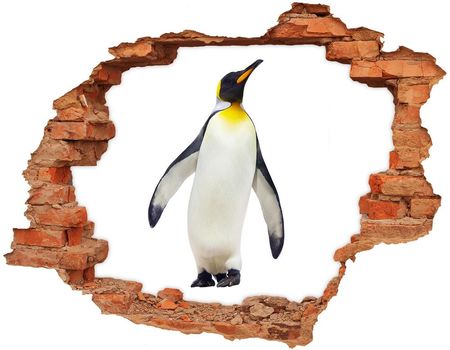Wallmuralia Dziura 3D Fototapeta Na Ścianę Naklejka Pingwin 90x70cm