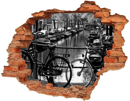 Wallmuralia Naklejka Fototapeta 3D Widok Rowery Amsterdam 90x70cm