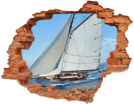 Wallmuralia Foto Zdjęcie Dziura Na Ścianę Jacht 90x70cm