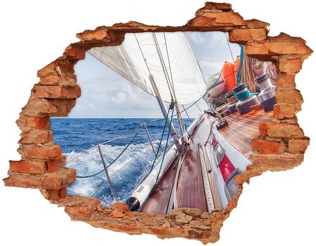 Wallmuralia Foto Zdjęcie Dziura Na Ścianę Żaglówka Na Morzu 90x70cm
