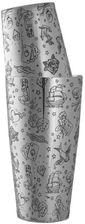 Zdjęcie Urban Bar Shaker 2-Częściowy Tin-Tin 700ml Obciążony Stal Nierdzewna Wzór Tattoo - Warszawa