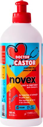 Novex Doctor Castor Leave-In - wegańska odżywka bez spłukiwania do włosów zniszczonych 300ml