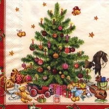 Zdjęcie Serwetka Do Decoupage Choinka Z Prezentami - Świątniki Górne