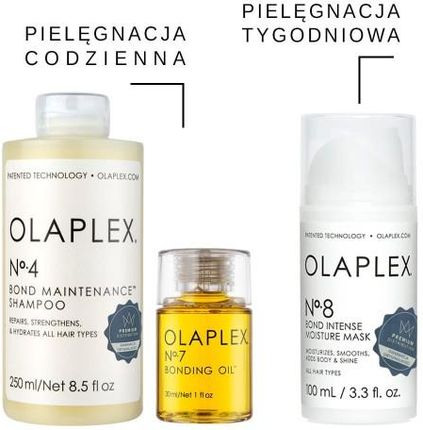 Olaplex zestaw regenerujący do włosów zniszczonych szampon No.4 + maska No.8 + olejek No.7