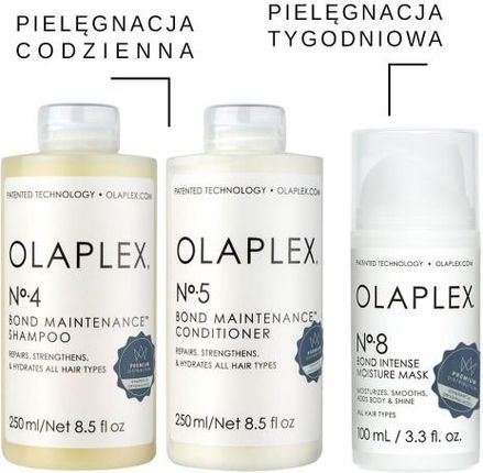 Olaplex zestaw regenerujący do włosów szampon No.4 + odżywka No.5 + maska No.8