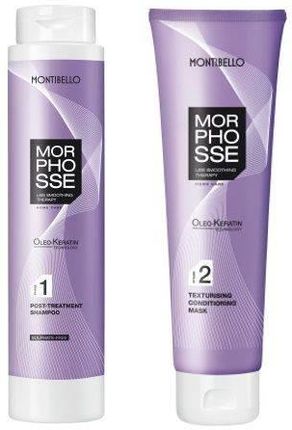 Zestaw po keratynowym prostowaniu włosów Morphosse Montibello Szampon + Maska