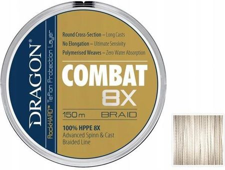 PLECIONKA DRAGON R'N'S 8X INVISIBLE 150m 0,10mm