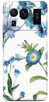 Casegadget Etui Nadruk Niebieskie Kwiaty Na Białym Xiaomi Mi 11 Ultra