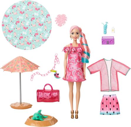 Barbie Color Reveal Lalka Piana Arbuz Pachnąca niespodzianka Wakacyjna GTR91 GTN19