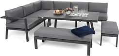 Zdjęcie Vidaxl Narożne Meble Ogrodowe Aluminiowe Galapagos Grey / Window - Oleszyce