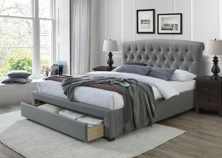 Halmar AVANTI łóżko 160 cm z szufladami popiel
