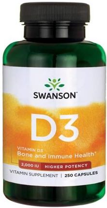 Swanson Vitamin D 3 2000Iu X 250 Kapsułek