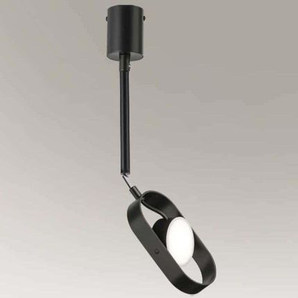 Shilo Sufitowa Lampa industrialna FUROKU regulowana OPRAWA metalowy reflektorek LED 6W 3000K czarny (7894)