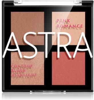 Astra Make-up Romance Palette paletka do konturowania twarzy do twarzy odcień 02 Pink Romance 8 g