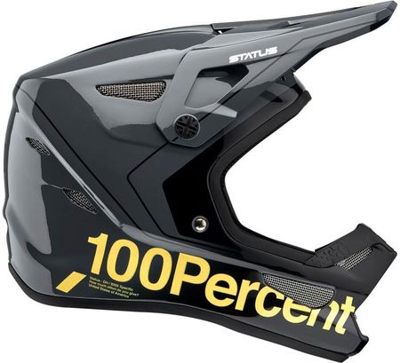 100% Full Face Juniorski Status Dh Bmx Helmet Carby Charcoal