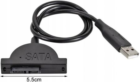 Swiatkabli Kabel Adapter Usb 2.0 Slimline Slim Sata 7+6 13Pin (5903794103603)