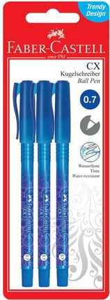 Artmas Długopis Cx7 Niebieski Blister 3 Szt Faber Castell 190L685
