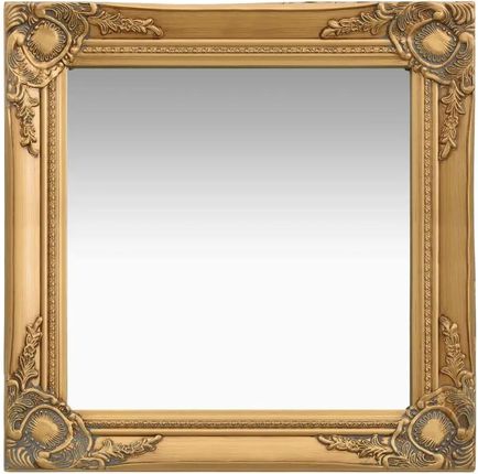 shumee Lustro ścienne w stylu barokowym, 50x50 cm, złote