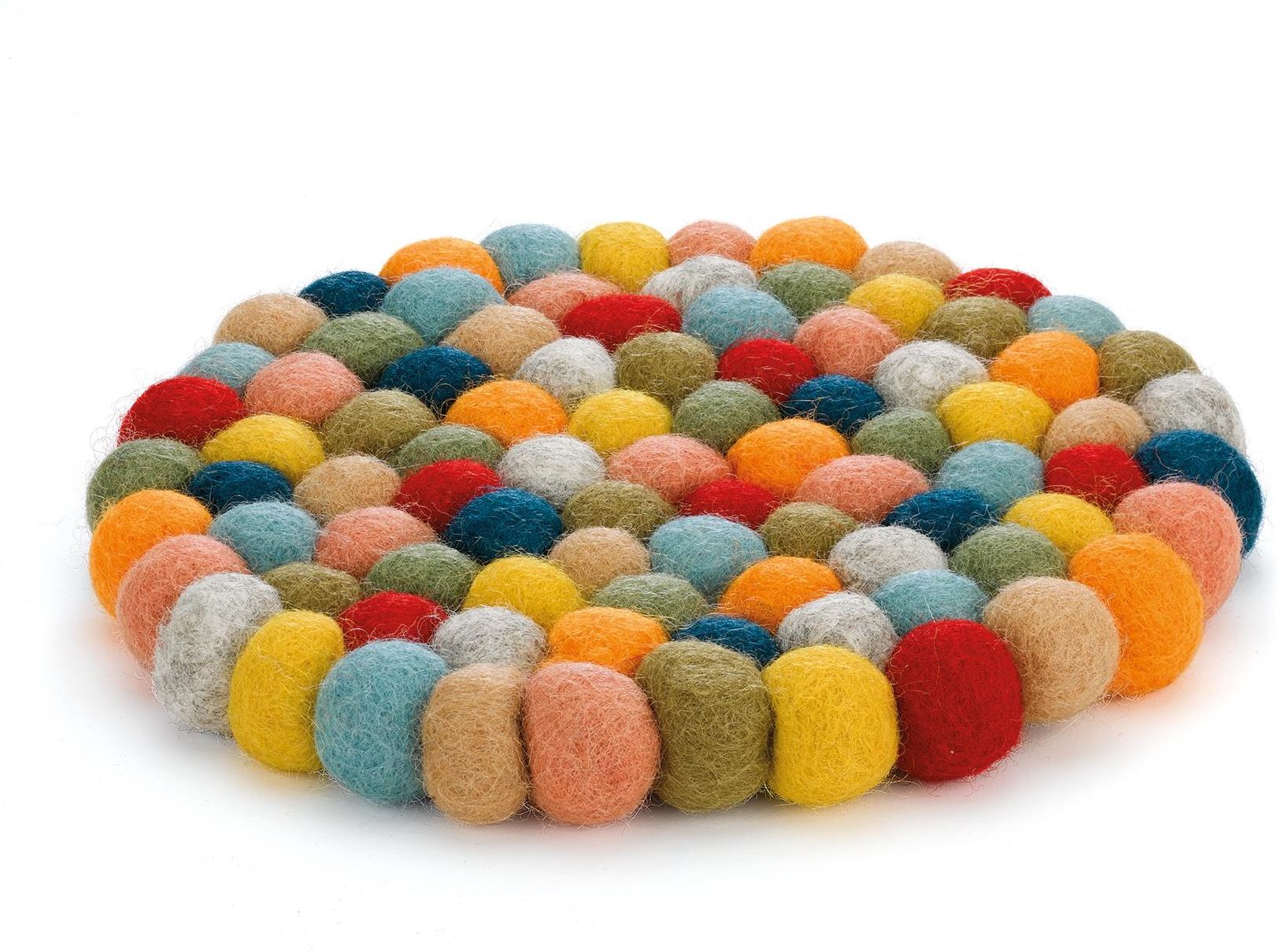 Zdjęcie Cilio Lana Colore Podkładka Pod Gorące Naczynia Owcza Wełna Wielokolorowa Okrągła (Ci469936) - Nowogard