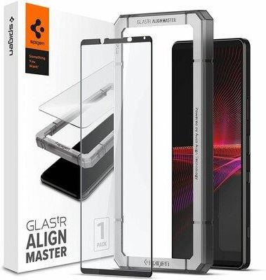 Spigen Szkło hartowane Alm Glass FC do Sony Xperia 1 III Czarny