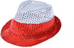 Zdjęcie Arpex Kapelusz Kibica Cekiny Biało Czerwony - Łobżenica