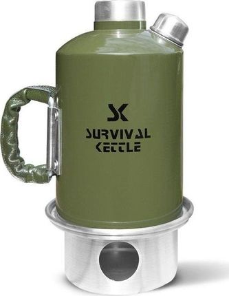 Survival Kettle Aluminiowa Kuchenka Czajnik Turystyczny Zielona Uniwersalny