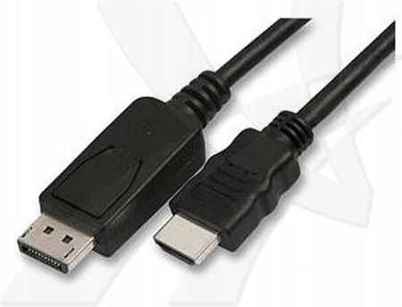 KABEL DISPLAYPORT M- HDMI M, 5M, CZARNA