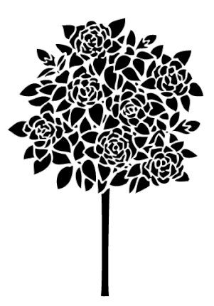 Szablon flora 242 - drzewo różane