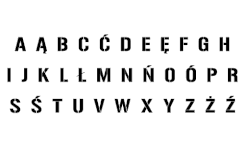 Alfabet - GUNPLAY - wielkie litery