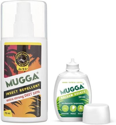 Mugga Zestaw Spray 50% Deet + Mugga Balsam 50Ml