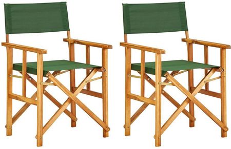 Krzesła Reżyserskie Składane Zestaw Martin Zielone