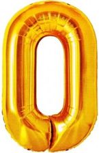 Zdjęcie Mk Trade Balon Foliowy Złoty Cyfra 0 82Cm Bcf-955-0 - Myślibórz