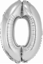 Zdjęcie Balon Foliowy Smart Cyfra 0 Srebrna 76Cm - Skaryszew