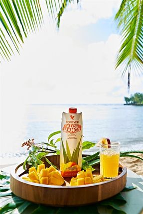 Forever Aloe Mango Nektar z miąższem z wnętrza liści aloesu o smaku mango 1l - zdjęcie 3