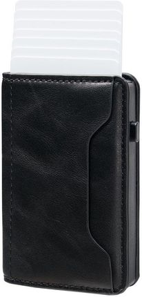 Koruma portfel aluminiowe etui wysuwane karty ochrona RFID (czarny)