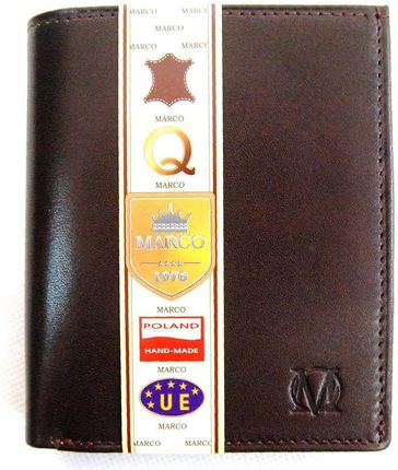Brązowy skórzany portfel męski z blokadą RFID