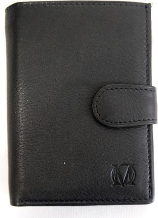 Czarny skórzany portfel męski z blokadą RFID