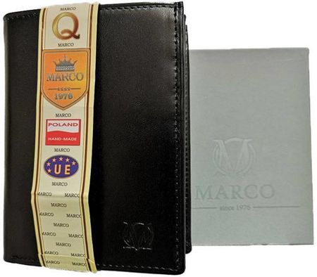 Czarny skórzany portfel z blokadą RFID