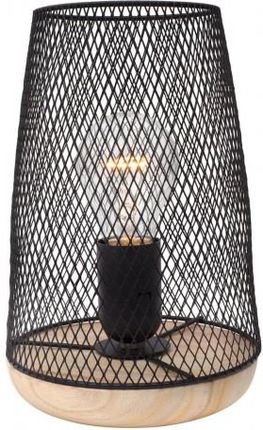 Luces Exclusivas lampa stołowa Soacha E27 drewniana/czarna LE42173