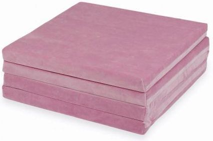 Mimii Mata do zabawy 120x120cm dla Dziecka kwadratowa składana Velvet Soft Różowy