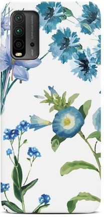 Casegadget Etui Nadruk Niebieskie Kwiaty Na Białym Xiaomi Redmi 9T