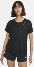 Nike Damska koszulka do biegania z krótkim rękawem Nike Dri-FIT Race - Czerń