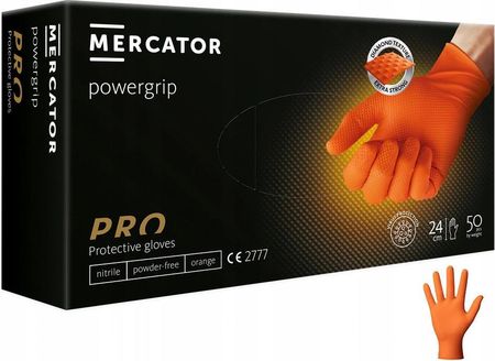 Mercator Medical Rękawice Nitrylowe Warsztatowe Pomarańczowe Xl 50