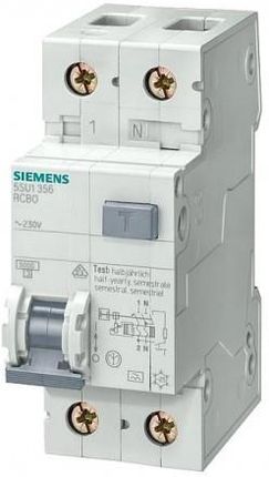 Siemens 5Su13560Kk16 Wyłącznik Nadprądowy-Różnicowy Kombinowany 6Ka 1+N 16A SIEM004517