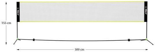 NN500 SIATKA DO BADMINTONA 500CM POKROWIEC PEŁNY NILS