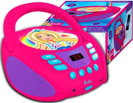 Barbie Boombox Odtwarzacz CD Radio AUX Dla Dzieci
